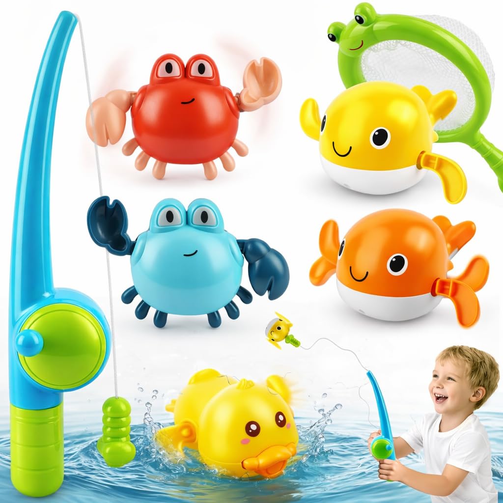 TOY Life Magnetic Fishing Bath Toy Set for Toddlers, Ages 1-3