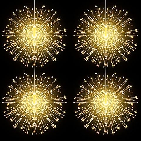 LetsFunny Fairy Christmas String Lights Copper Wire Lights, 225 LED DIY 8 Modes Dimmable Lights with Remote Control, Decorative Hanging Bursting Star Lights Christmas Indoor Outdoor Decoration Cover