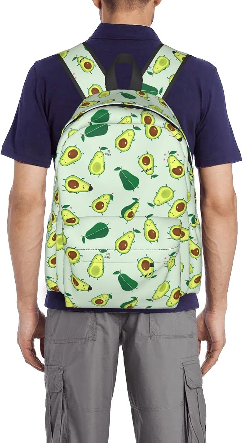 KiuLoam 17 inch Backpack Different Cute Avocados Laptop Backpack Shoulder Bag School Bookbag Casual Daypack - Image 7