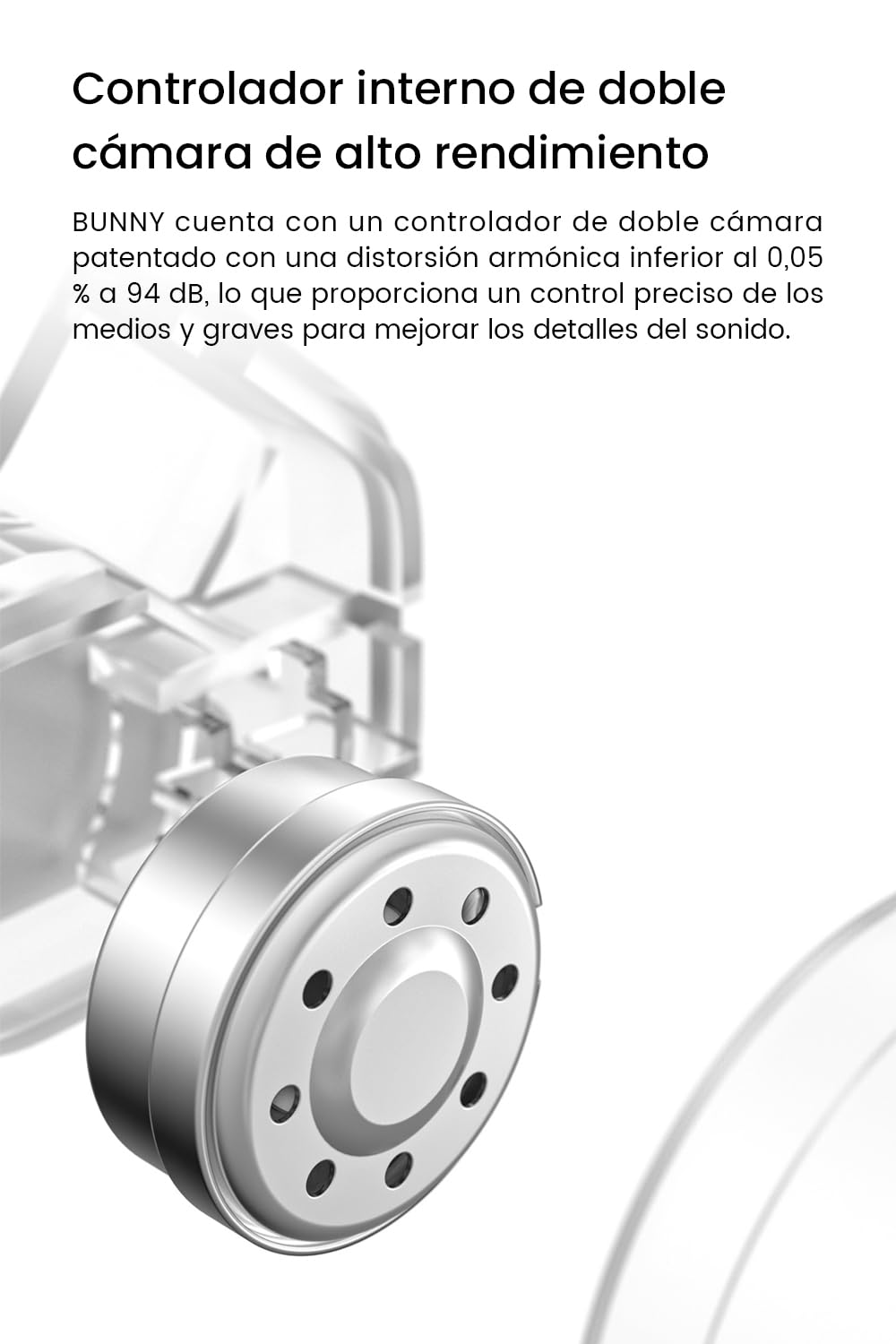 TANCHJIM Bunny Auriculares para Juegos con Driver Dinámico de Doble Cámara, IEM 1DD 0.78mm 2Pin, Monitor con Cavidad Laberíntica para Graves, HiFi Nivel de Entrada con Micrófono - Type C