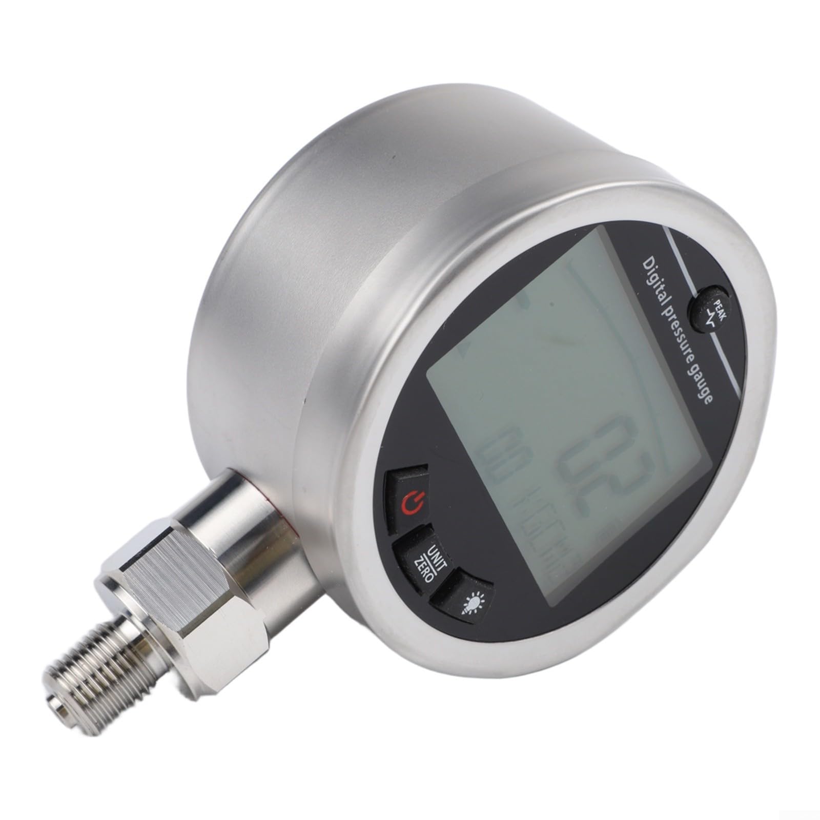 Digitales Hydraulik Manometer G1/4 Edelstahl - Präzisions Druckmesser 0-60MPa mit LCD Hintergrundbeleuchtung für Wasser Gas Öl Test(0-60MPa)