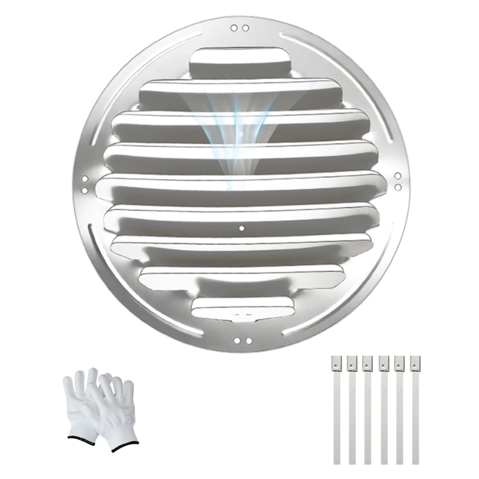 Mini Split AC Deflector Outdoor Vent Shield Outdoor Air Conditioner Wind Deflector Round Stainless Steel Cover Multiple Sizes(58cm/23in)