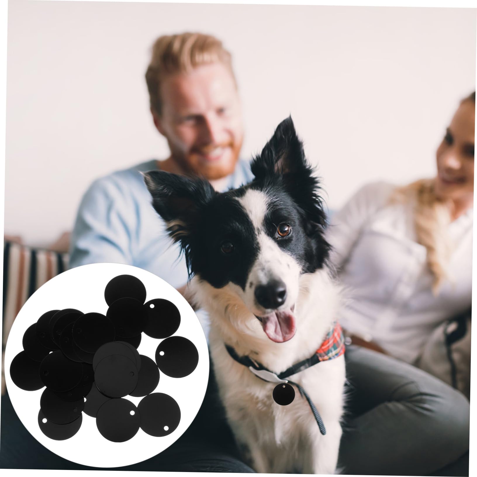 SUPVOX Médaille pour Chien Ronde Vierge en Alliage D’Aluminium 25 Pcs