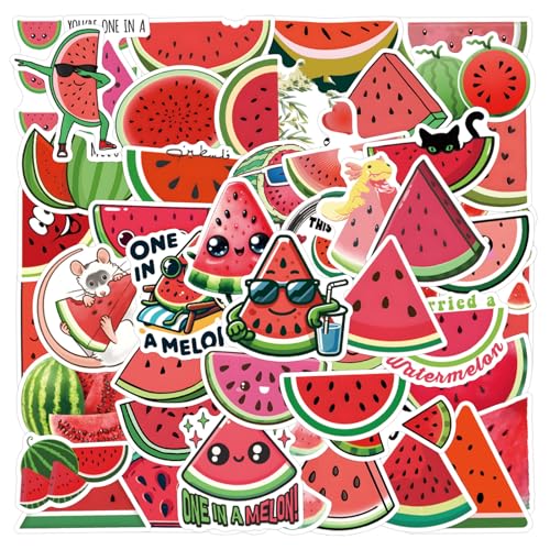 50PCs Watermelon Stickers Pack,Vinyl Fruit Stickers for...
