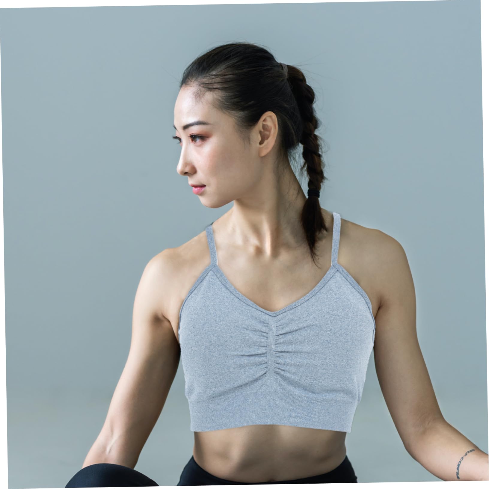 Healvian Tuta Yoga Donna Intera Senza Cuciture Kit Top Maniche Lunghe e Leggings da Palestra Vita Alta Completo Sportivo per Allenamento Femminile