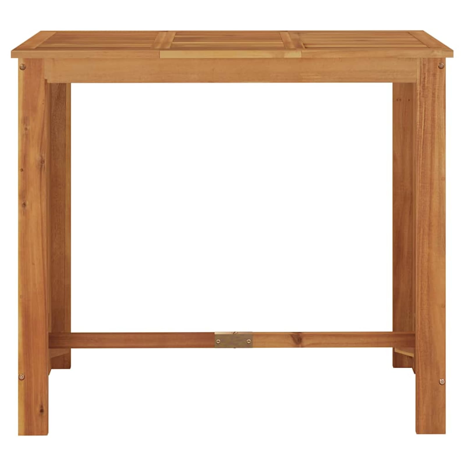 Gecheer Table de Bar Jardin en Bois d'Acacia | Design Polyvalent & Facile à Nettoyer | 120x60x105 cm