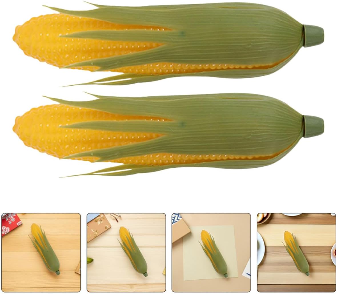 10pcs Artificial Corn Lifelike Plastic Fake Vegetable Model Decorations for Kitchen and Home Decor, Realistic Yellow Corn Simulation, Easy to Clean and Versatile Use for Shop
