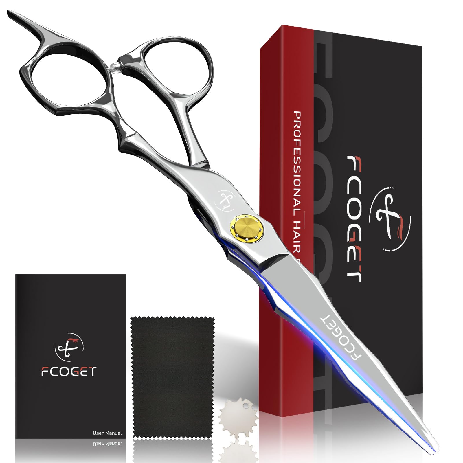 Fcoget Professional Hair Cutting Scissors - hair cutting tools | Mubboo