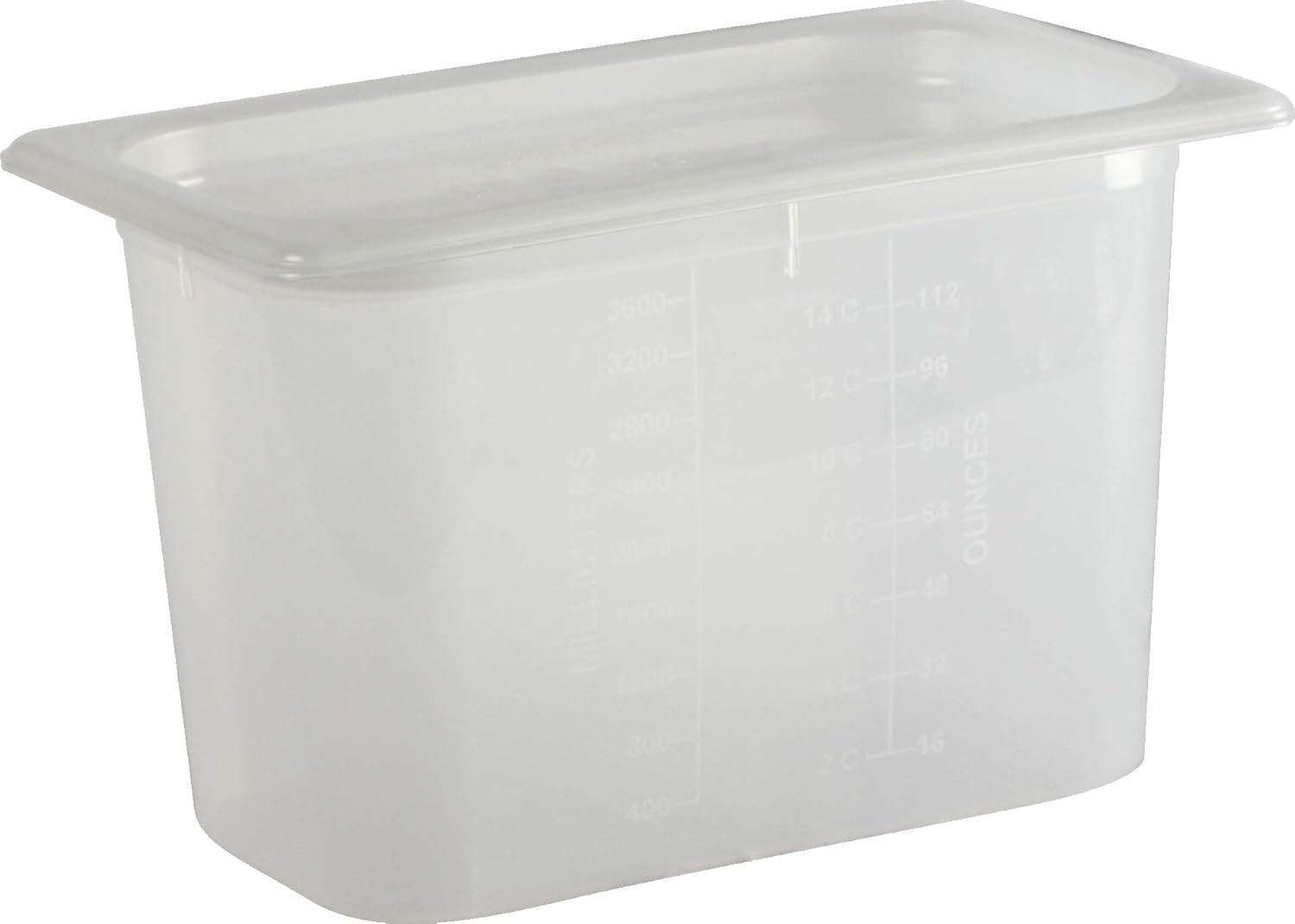 San Jamar Modpans 1/4 Size Food Pan and Lid for Kitchens and Restaurants, Plastic, 4 Quarts, White