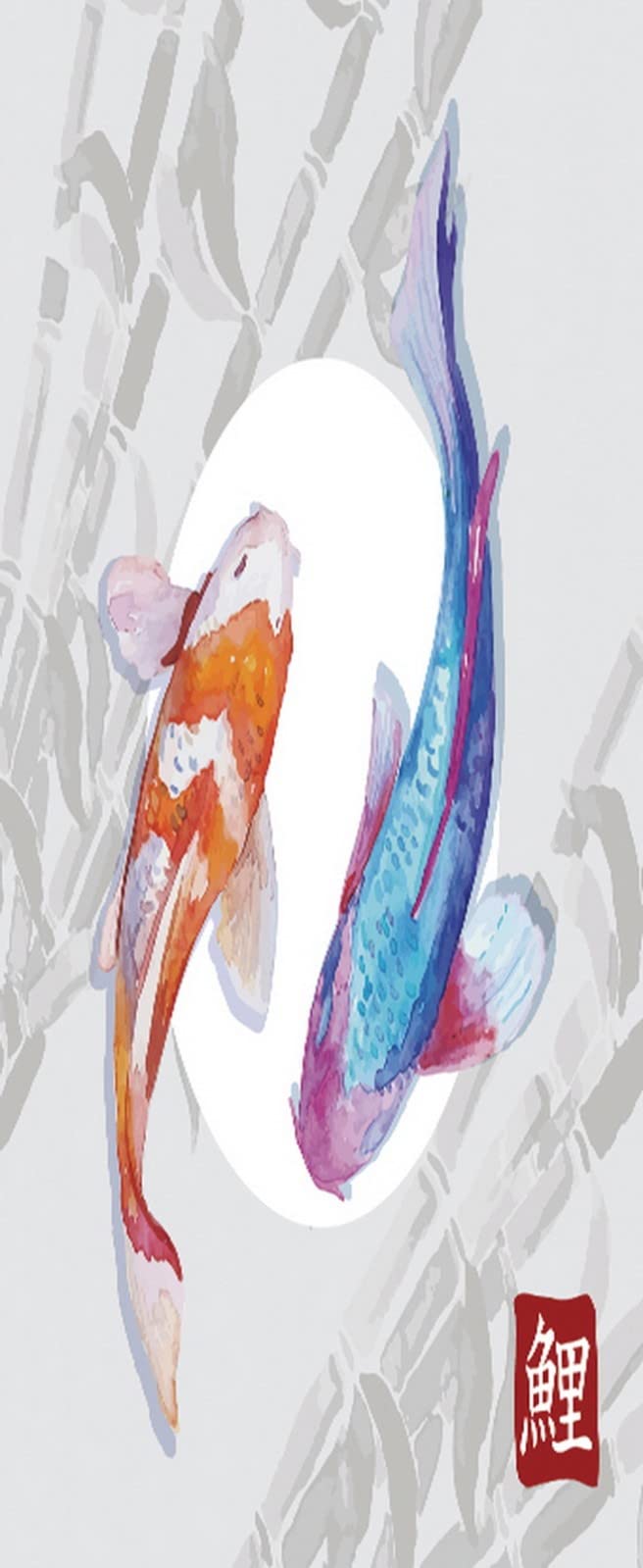 Autocollant Porte 3D Fleurs De Carpes Koï - 73x205 Cm, Vinyle PVC étanche, Amovible Sans Trace - 5