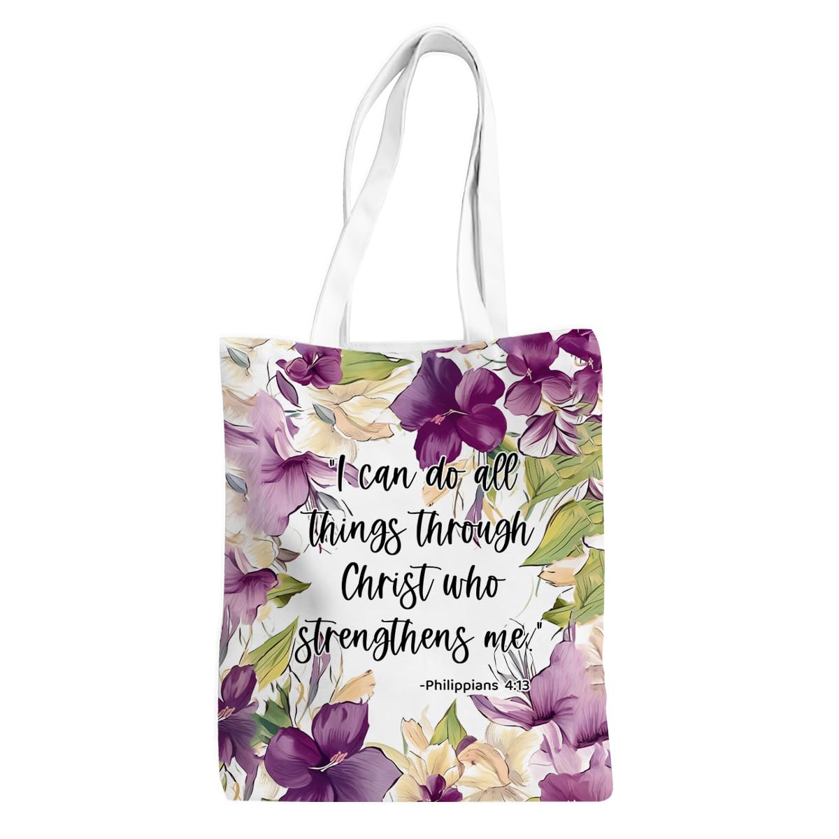 Chenyoumaoyi Religious Christian Gifts for Women Inspirational Tote Bag Grocery Shopping Bag for Christmas Birthday