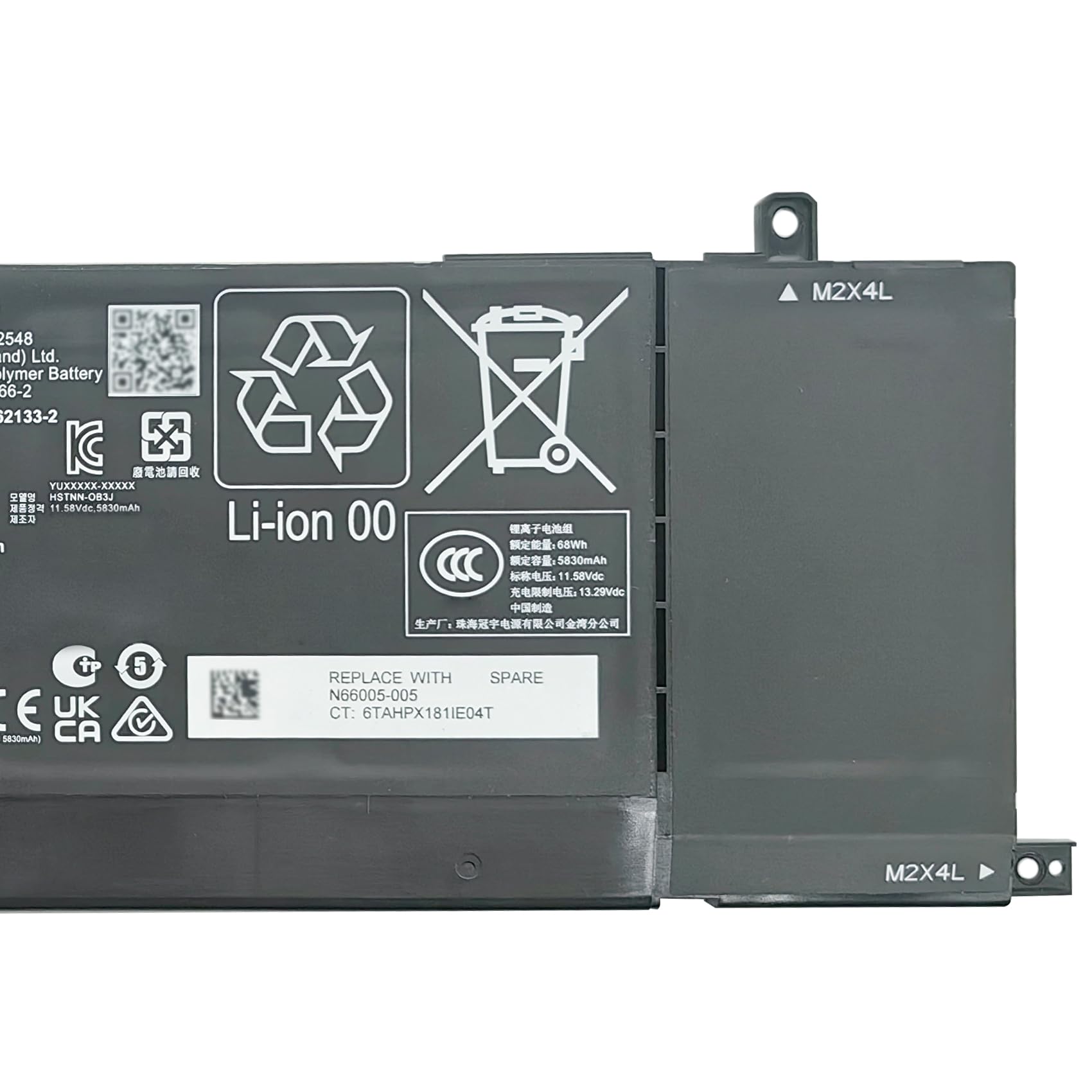 Amazon.com: FCZFCZ VO06XL Battery 71Wh 5830mAh Replacement for HP
