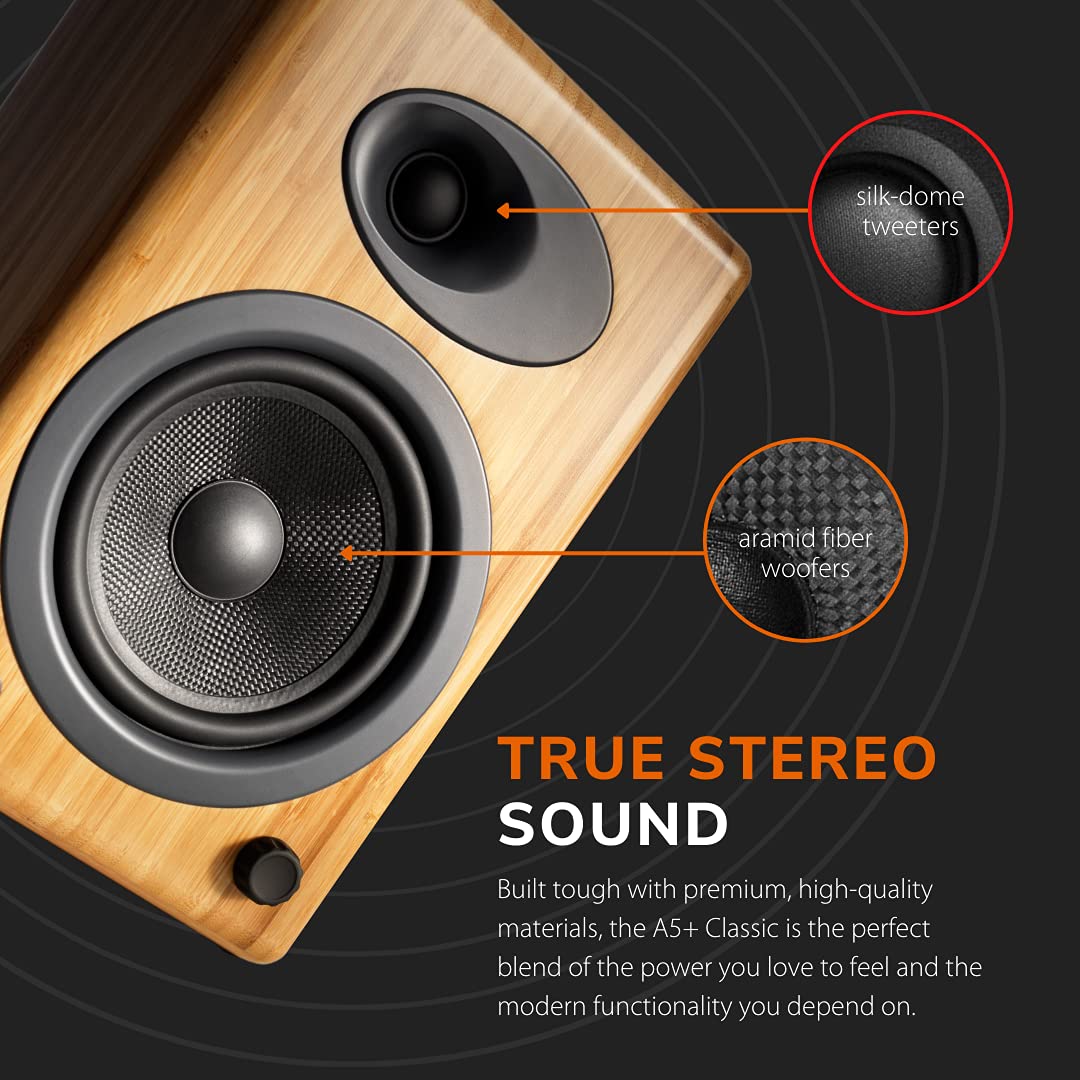 Audioengine A5+ Plus Powered Speaker Desktop Monitor Speakers Computer Sound System 150W