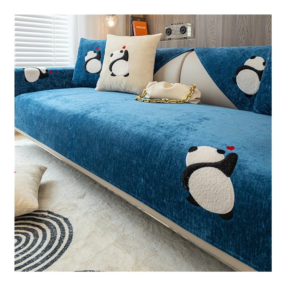 Housse de canapé sectionnelle universelle chenille panda 110cm