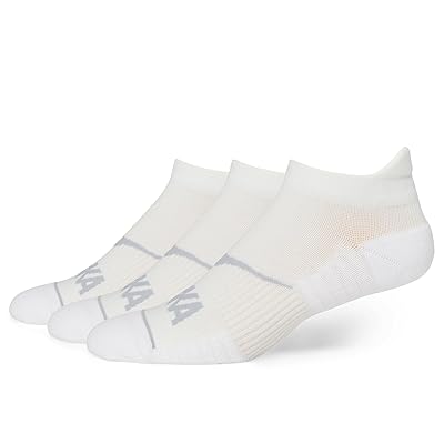 Hoka No Show Run Socks 3 Pack Quarter Length Socks Shoes White/White/White