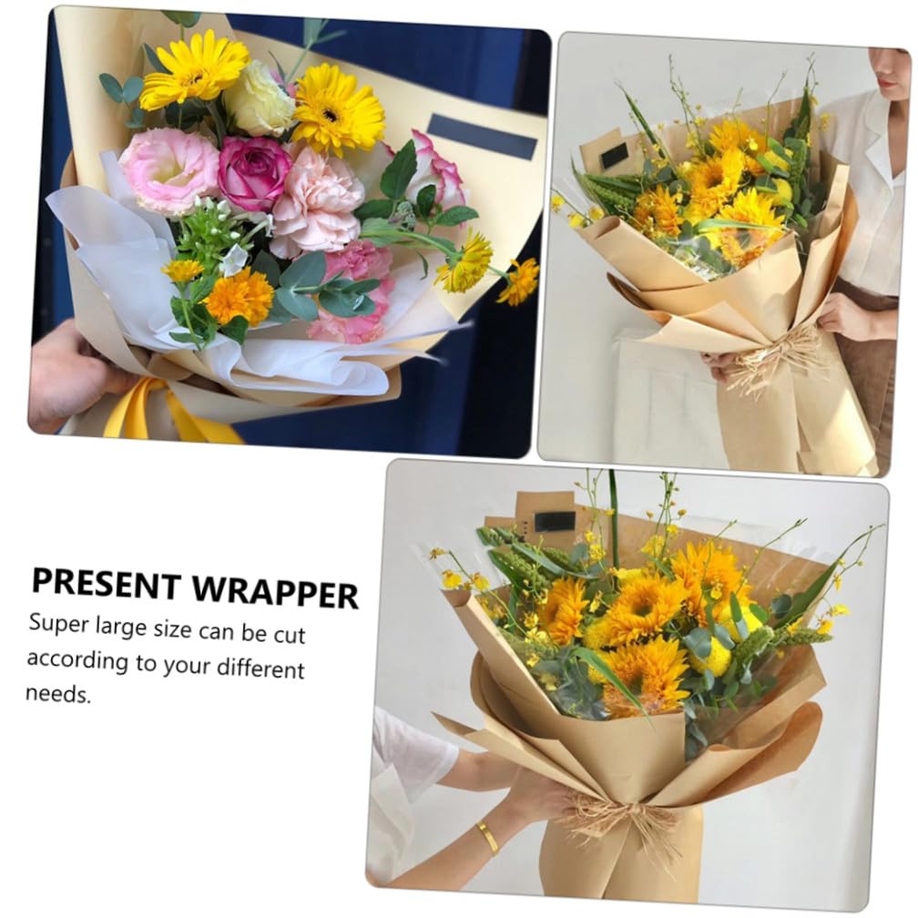 Healeved 40blätter Kraftpapier Geschenkpapier Blumenpapier Verpackung Diy Handwerk Partypapier Umweltschutz Blumenumverpackung Lebensmittelverpackung Einfach Praktisch