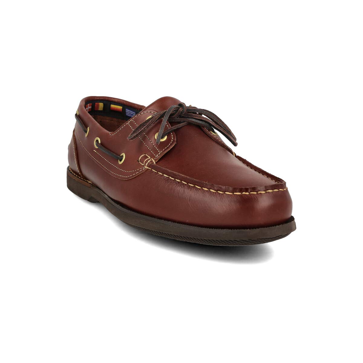 Scarpe da Barca Mocassino Uomo in Pelle Sportivo Casual. Pelle Ingrassata. con o Senza Lacci. Suola di Gomma. Taglie Grandi Marrone, Nero e Navy