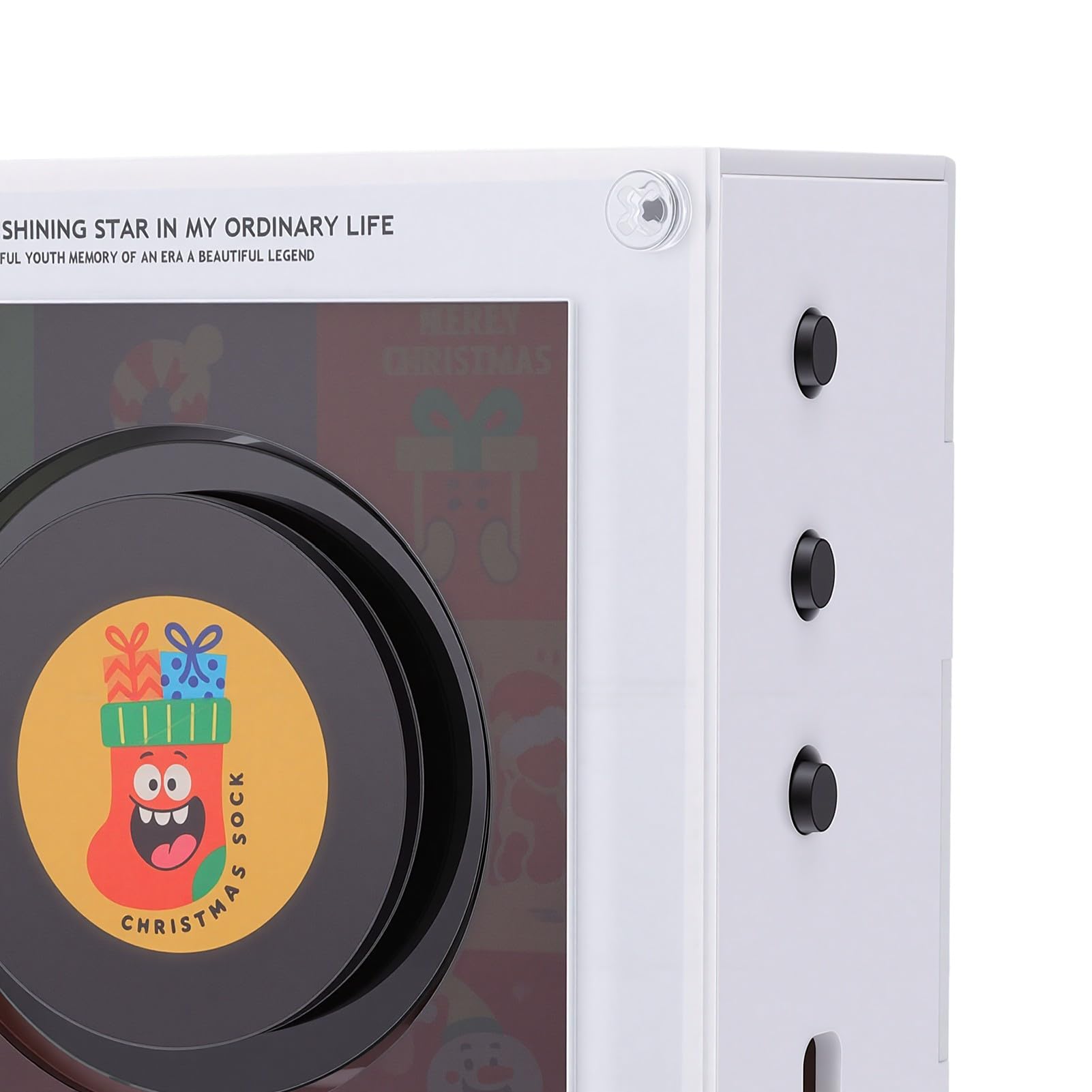 Sxhlseller Lettore Musicale NFC di Natale con 9 Dischi e Luce LED
