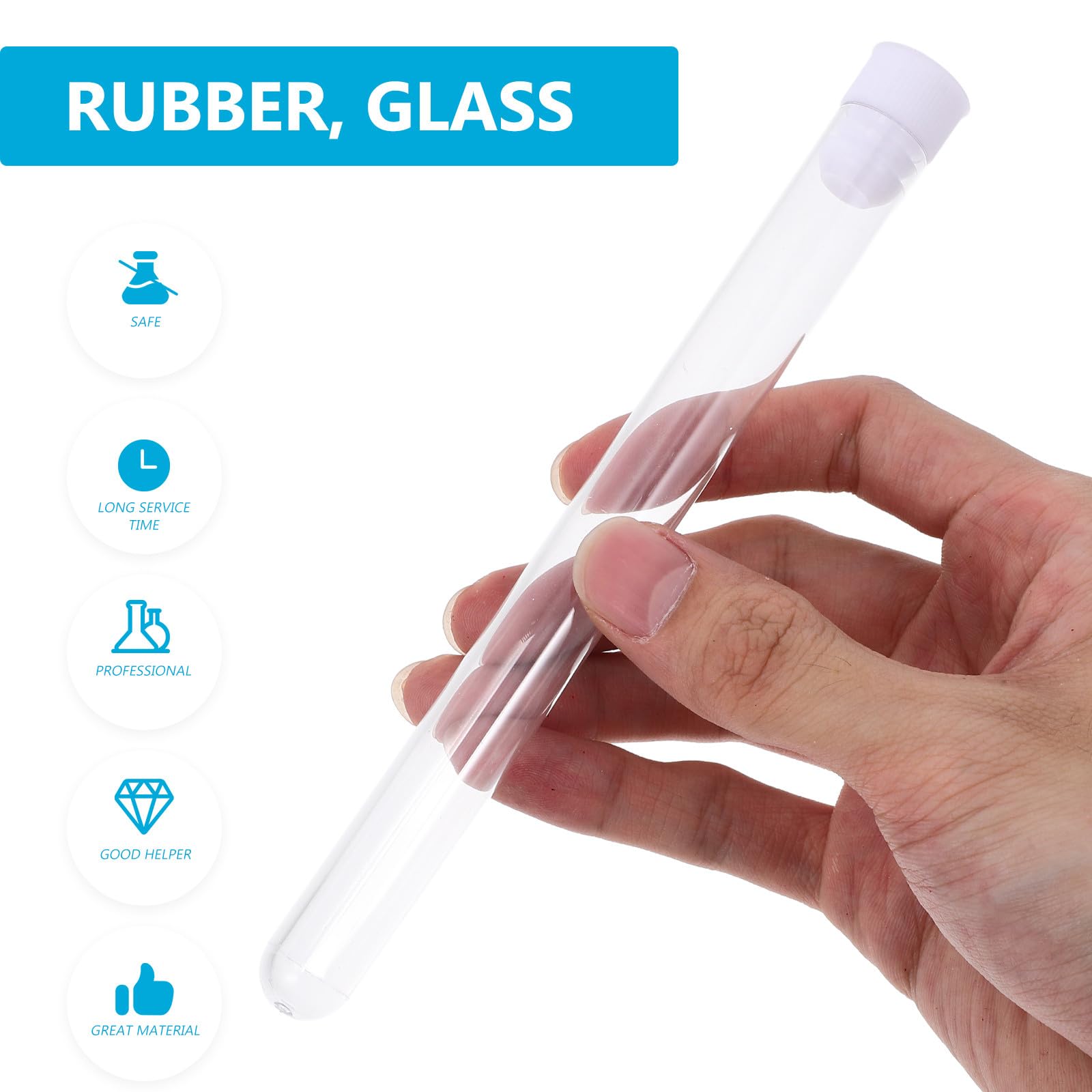 Provette Plastica Trasparenti 100 Pezzi Tappo, Custodia per Aghi da Cucito Leggera e Portatile, per Case e Laboratori