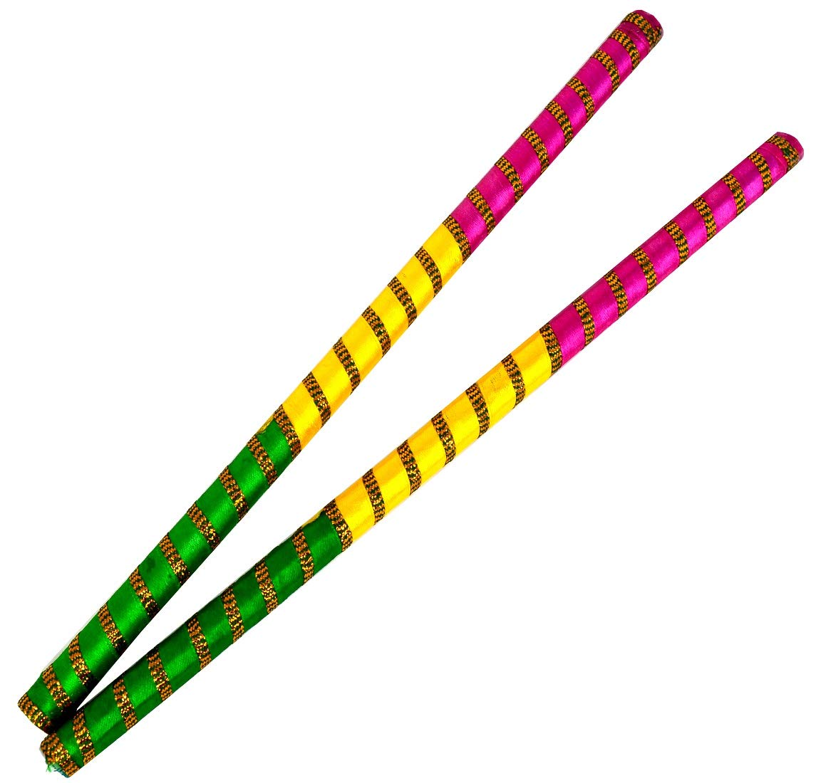 ME & YOU Beautiful Dandiya Sticks on Navratri Celebrations (14 Inch) (4 Pair)