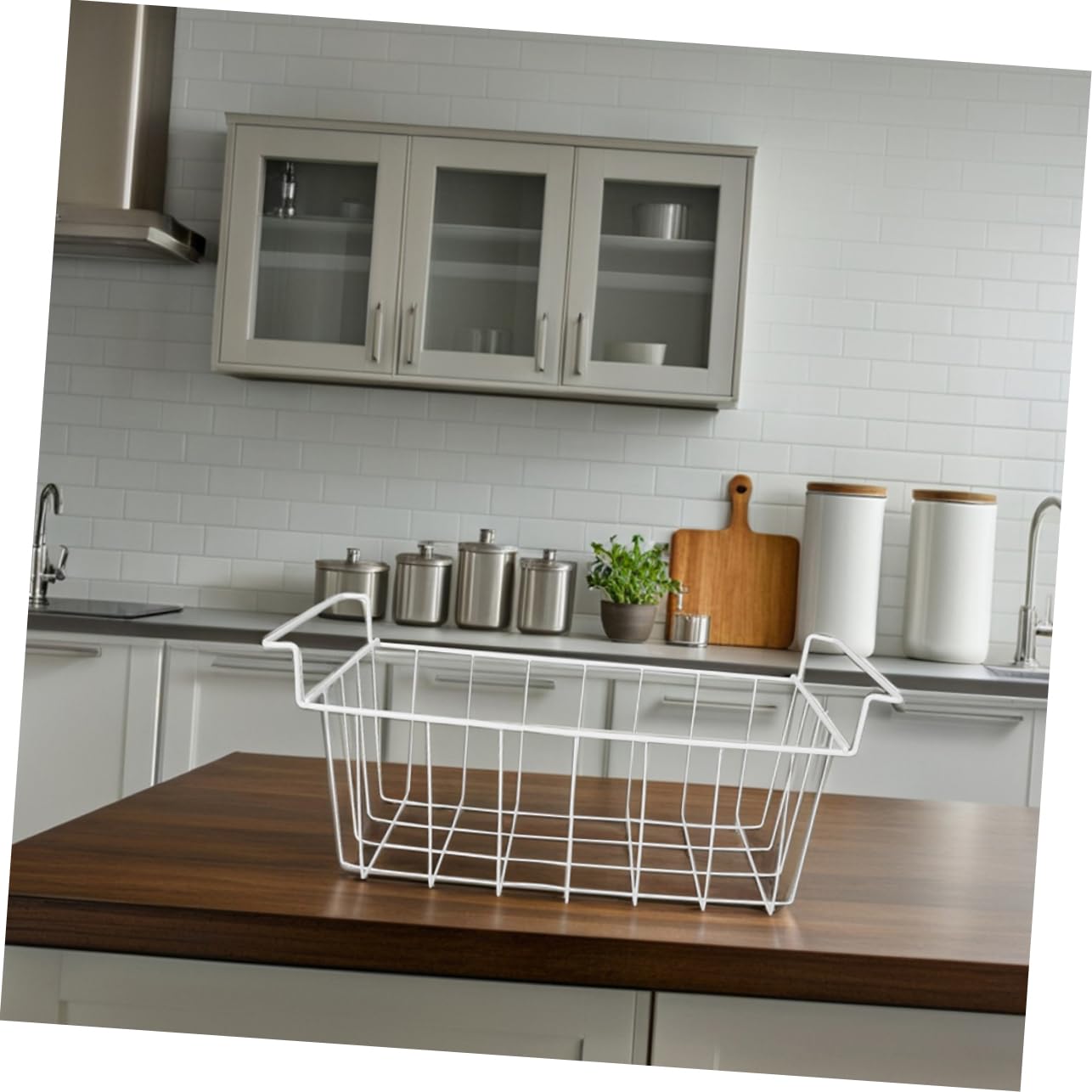 Uonlytech Paniers En Fil Métallique Pour Congélateur Coffre Suspendus Avec Poignée Organisateur De Rangement 52 * 22 * 20 Cm Compatible Avec Réfrigérateur 1 Pièce Design Amélioré