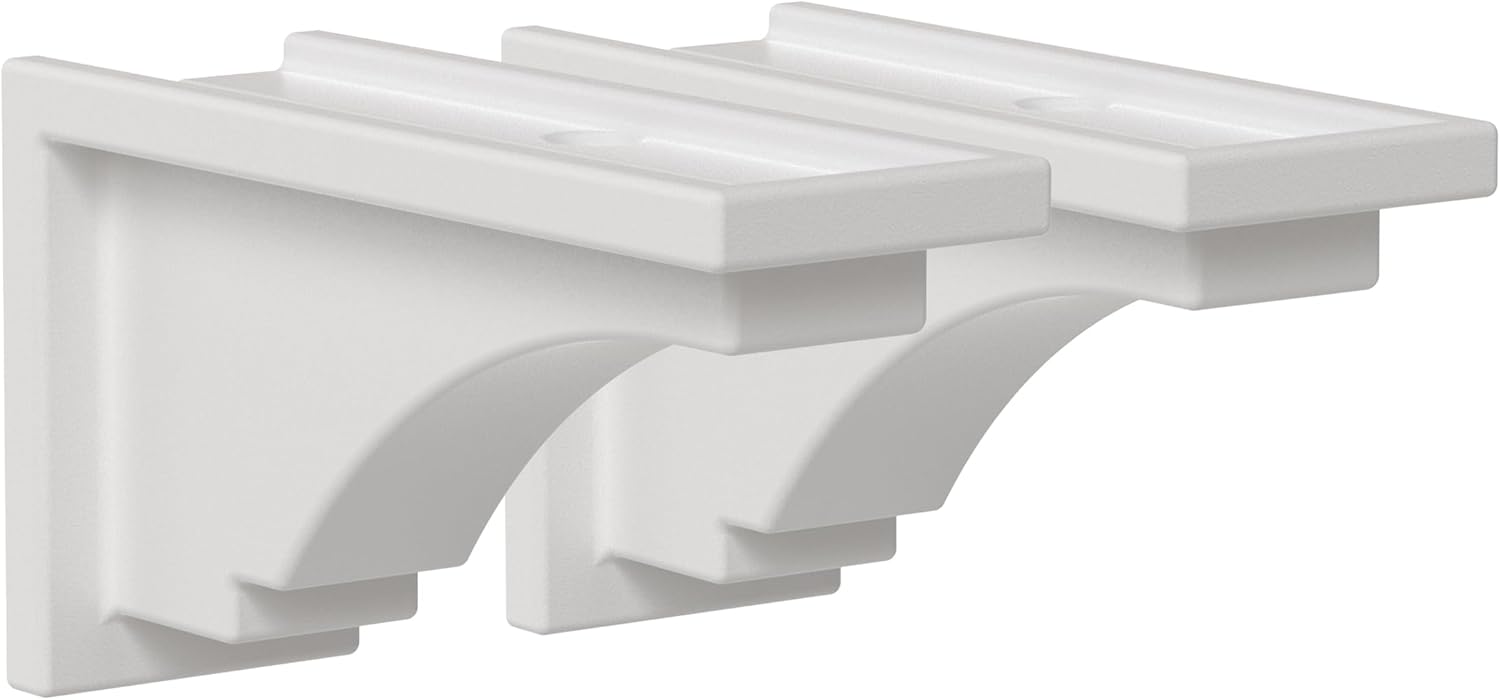 Mayne Inc Fairfield Decorative Brackets, White, 2 Count (Pack of 1)