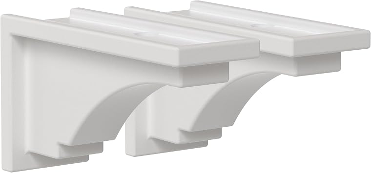 Mayne Inc Fairfield Decorative Brackets, White, 2 Count Pack of 1