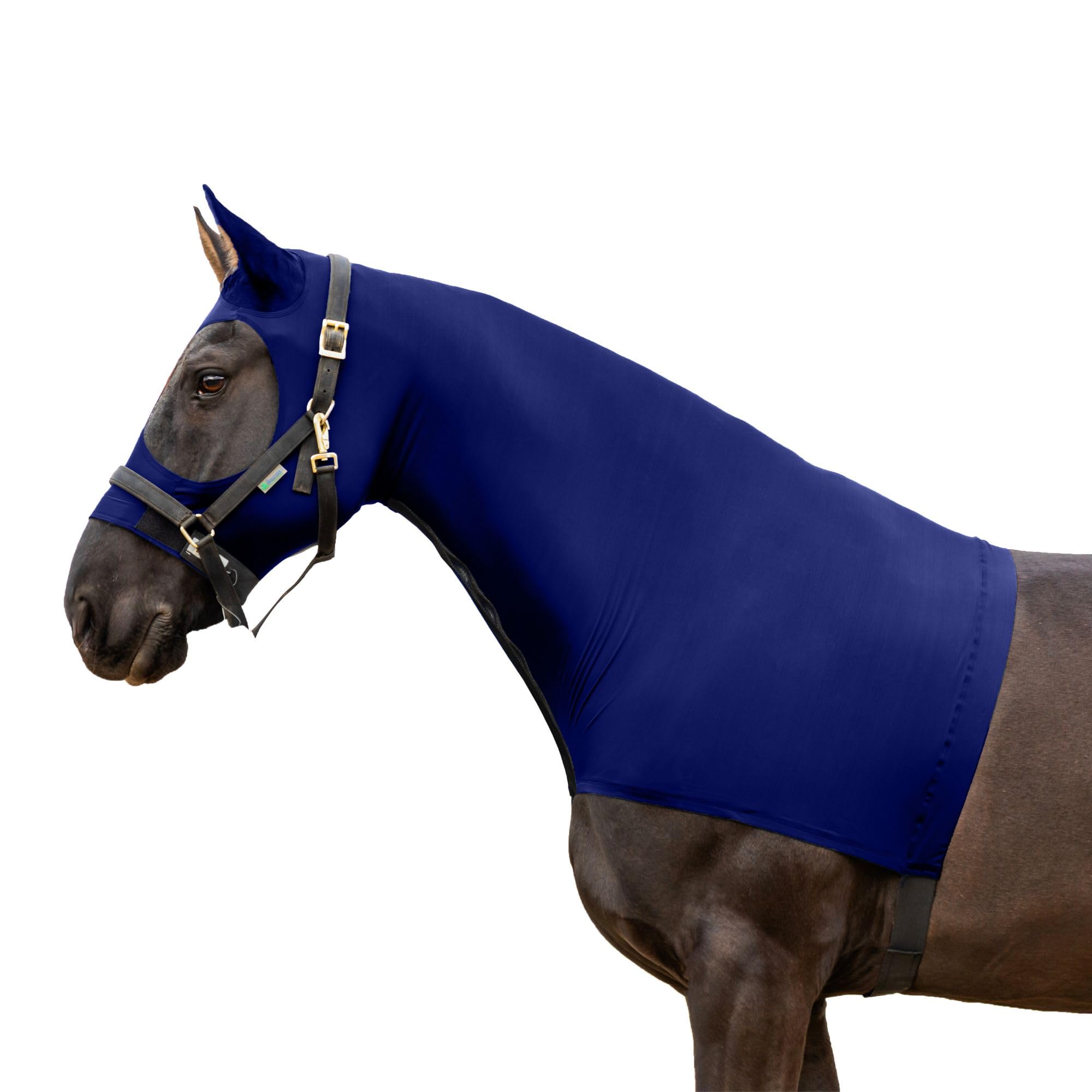Resistance Horse Hood Slinky Lycra Zippered Mane Braid Shoulder Guard - Horse Sleazy Slickers Care Sheet