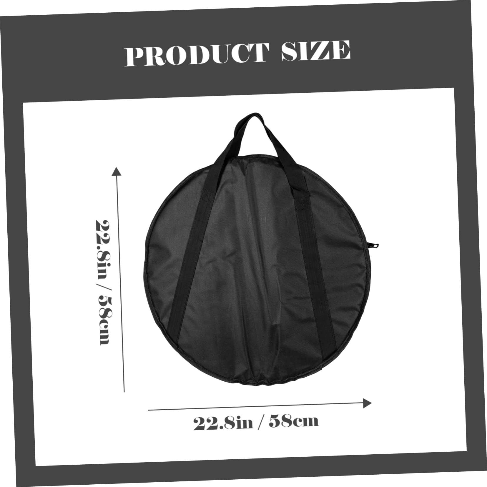 VANZACK Dumb Drum Pad Carrying Bag Cymbal Pouch with Thick Padding Durable for Outdoor Use Convenient Percussion Instrument Storage Black