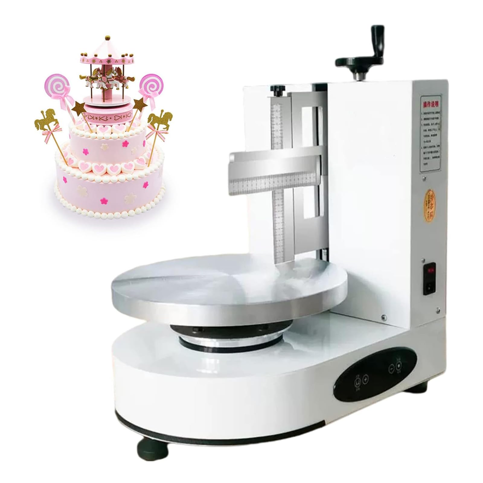 Machine à glaçage pour gâteaux, pour Un glaçage Lisse, Commande Intelligente avec démarrage par Un Seul Bouton, idéale pour décorer des gâteaux de 10 à 30 cm en 30 Secondes.