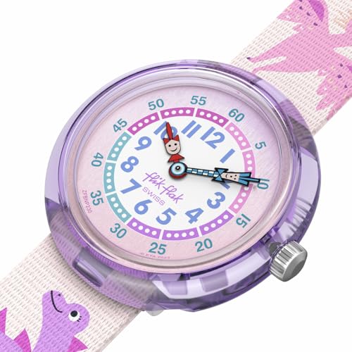Flik Flak Girl Kids Watch Biosourced Quartz Waterproof Dinology3