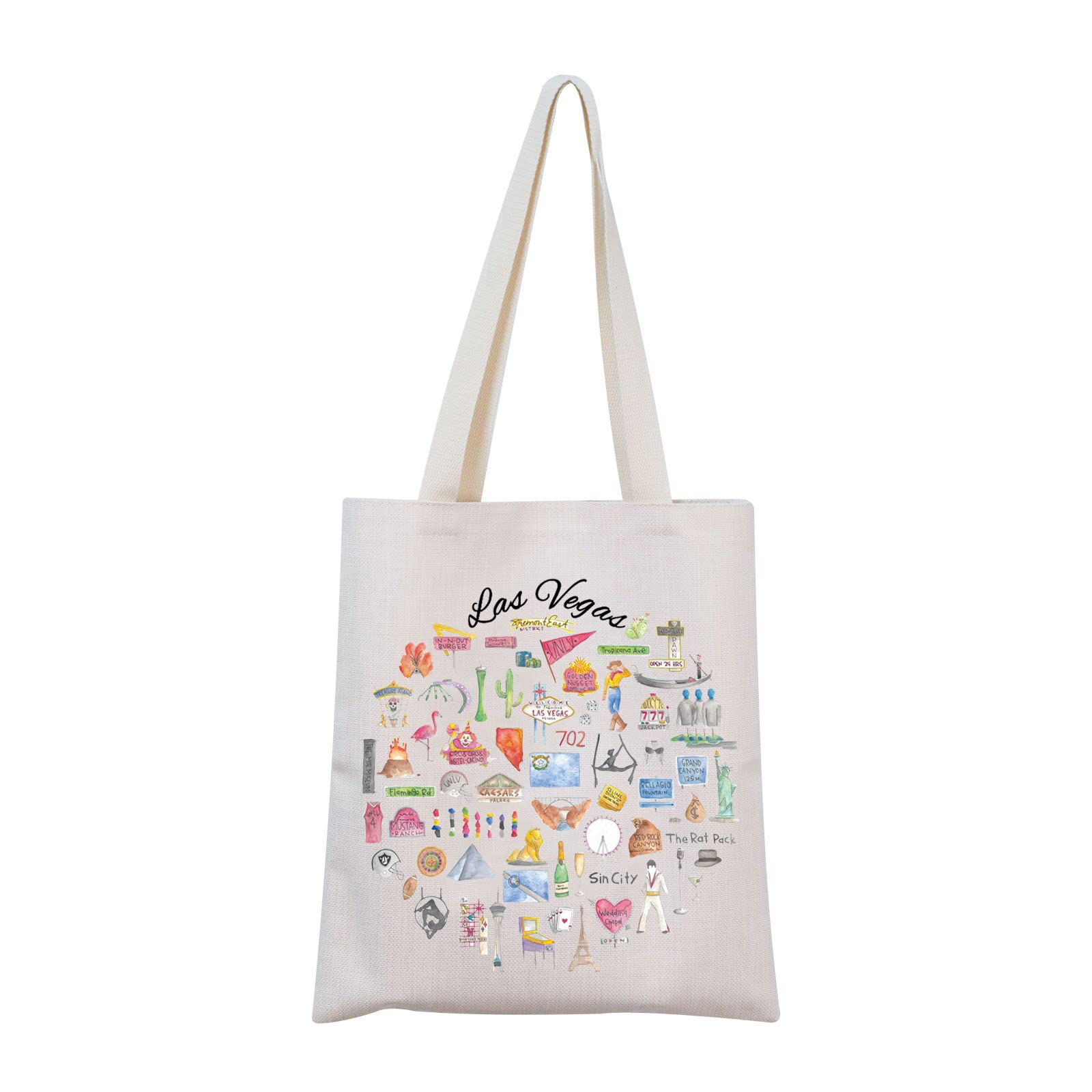 MNIGIU Las Vegas Tote Bag Las Vegas Souvenir Gift Las Vegas Travel Bag Las Vegas Housewarming Gift