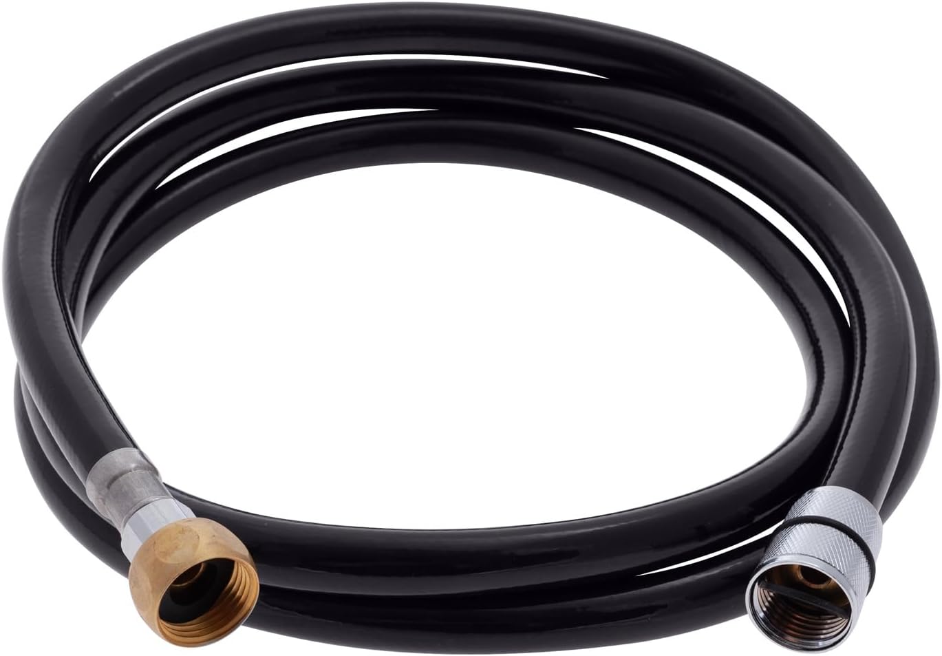 Hose- 6' Rubber (PVC) (1/2" NPS-F + 1/2" NPS-F Adapter) (Black)