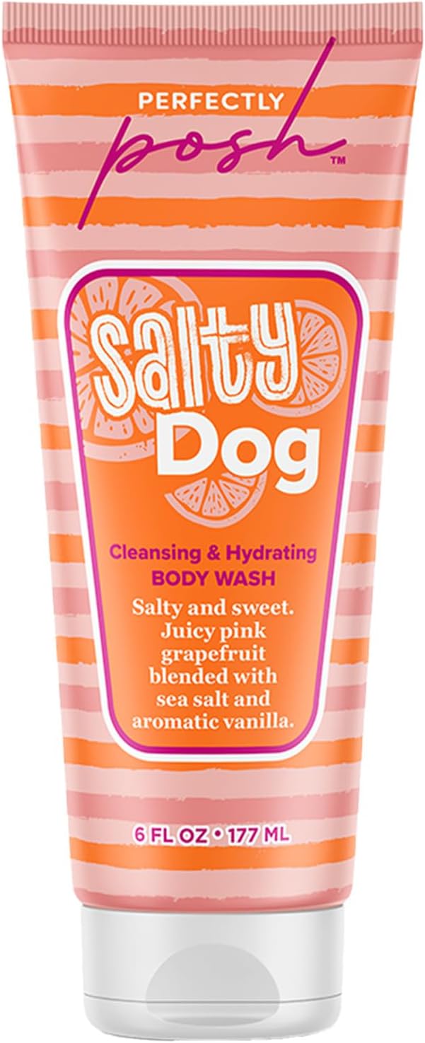- Perfectly Posh - Salty Dog Cleansing & Hydrating Body Wash - Aloe Cleanser with Hyaluronic Acid, Botanical Extracts & Grapefruit Sea Salt Scent - 177ml