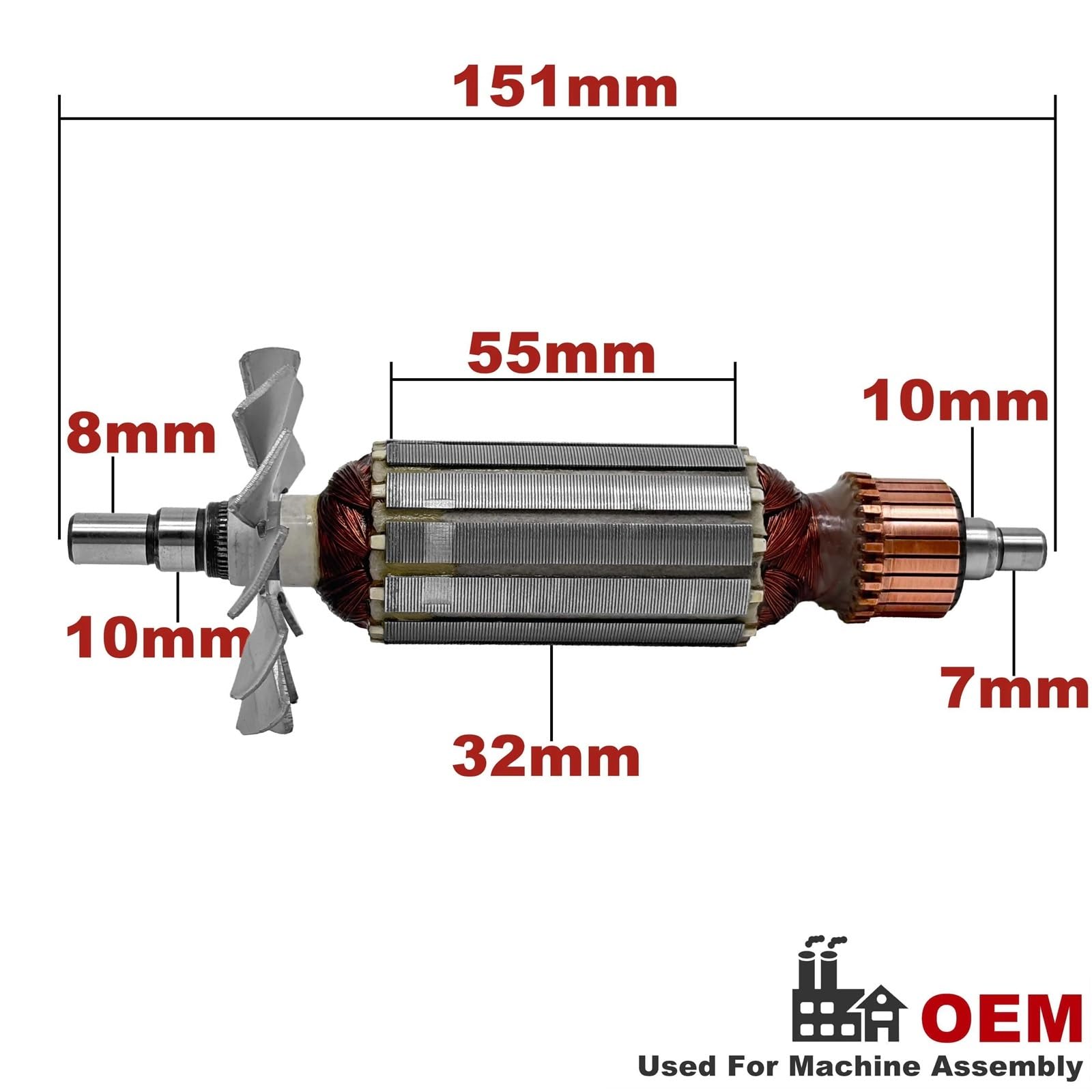 Rotor de armadura AC 220V 240V 9500 9500N 9500NB, repuestos for amoladora angular, amoladora N9500N