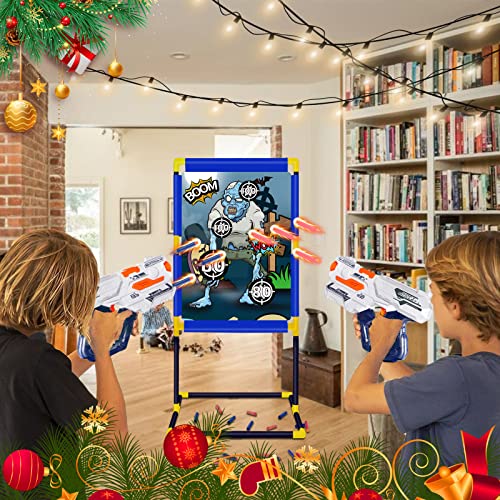 Quanquer Shooting Game Toy Target Boy Gifts 2 Pack Toy Foam Blasters And Zombie Shooting Target For Boys Girls Age 6 7 8 9+ Compatible With Nerf Guns - Ideal Gifts Toys For Kids Indoor Outdoor Game #TOP3