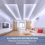 Govee blanc LED Bande lumineuse, 16.4ft Ampoules à bande led dimmable blanc, brillant 6500K Lumière du jour, coupe et adhésif fort, 300 LEDs Flexible lumières de bande pour miroir, sous cabinet, fête et chambre à coucher 300 LEDs, lumières blanches de jour pour miroir,