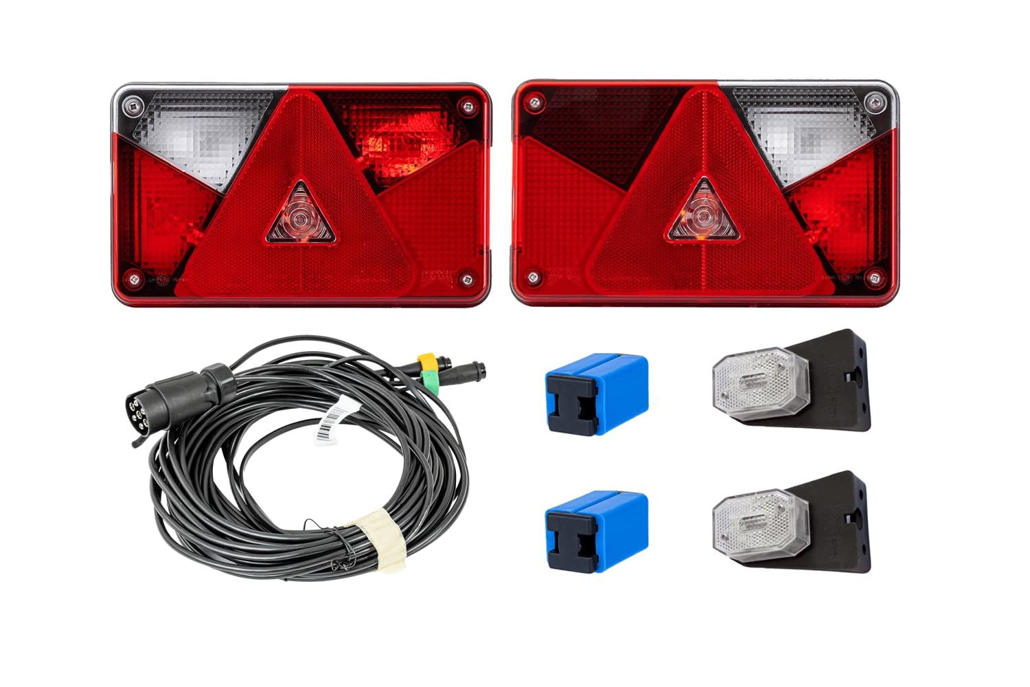 Zestaw świateł: lampy tylne ASPÖCK MULTIPOINT V+ obrysowe ASPÖCK FLEXIPOINT I + wiązka MANTES 7m 7-PIN