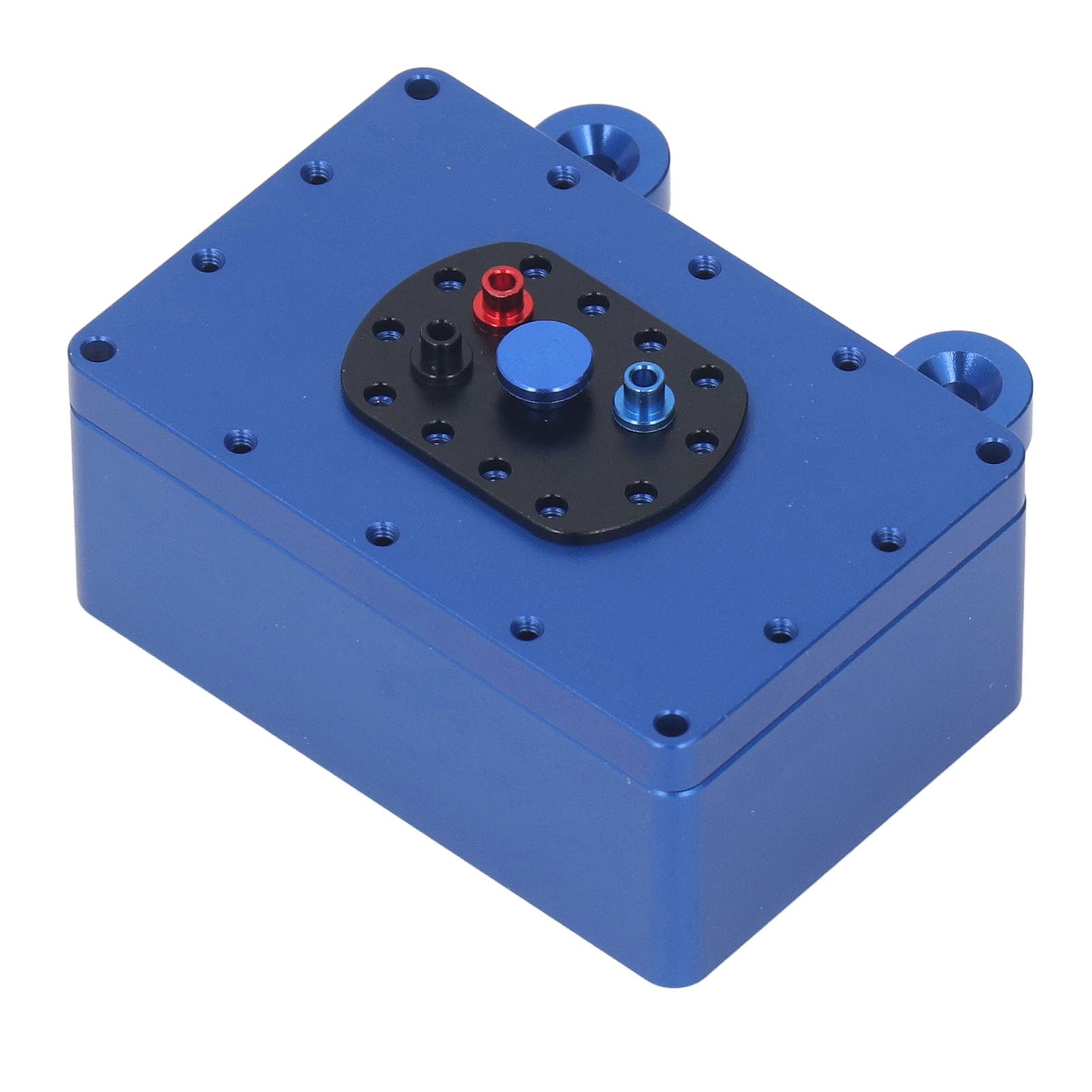 Caja receptora RC Aleación de aluminio, Caja protectora del receptor RC Crawler, Caja de metal sellada para autos RC escala 1/10, Diseño con tornillos y destornillador incluidos, (Azul)