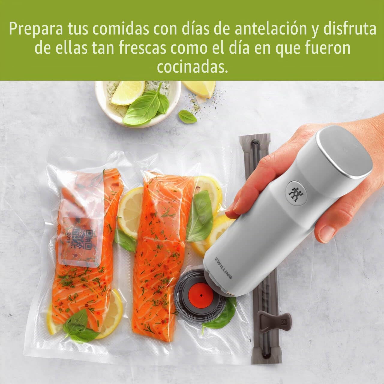 ZWILLING Fresh & Save - Juego de 30 bolsas selladoras al vacío para alimentos, 1/2 galón, bolsa Sous Vide, bolsa reutilizable para almacenamiento de alimentos para preparación de comidas, bolsas