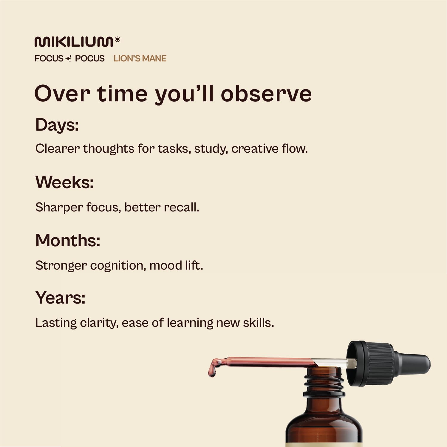 Focus-Pocus | Lion's mane Mushroom 1:2 Liquid Dual Extract | 30ml, 30 servings | Fruiting Body | Reimagine, Focus, Memory — Amazon image 5