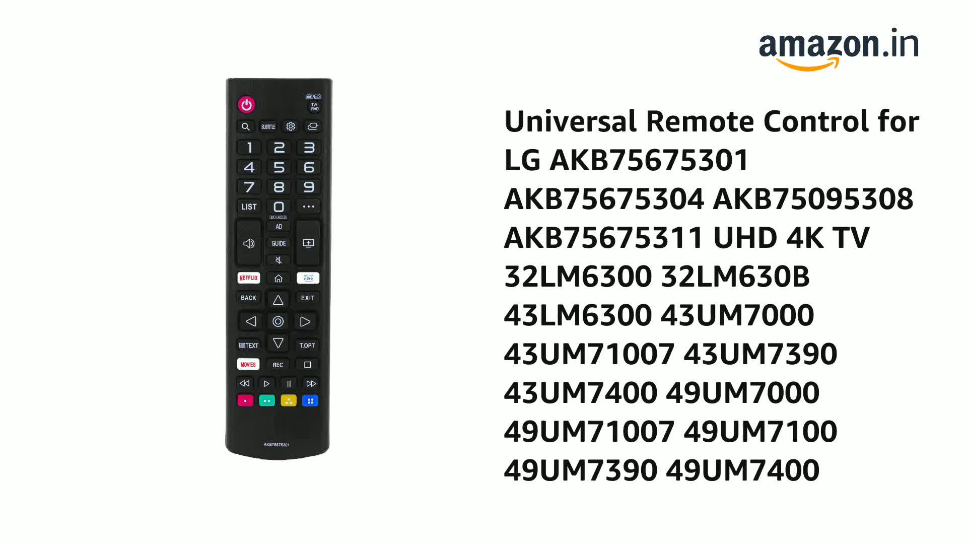 2 Telecomandi Sostitutivi Per LG TV – Compatibili Con AKB75675311 E Modelli 43UM74PLB, 55UM7PLC, 75UM7110PLB E Altri - 3