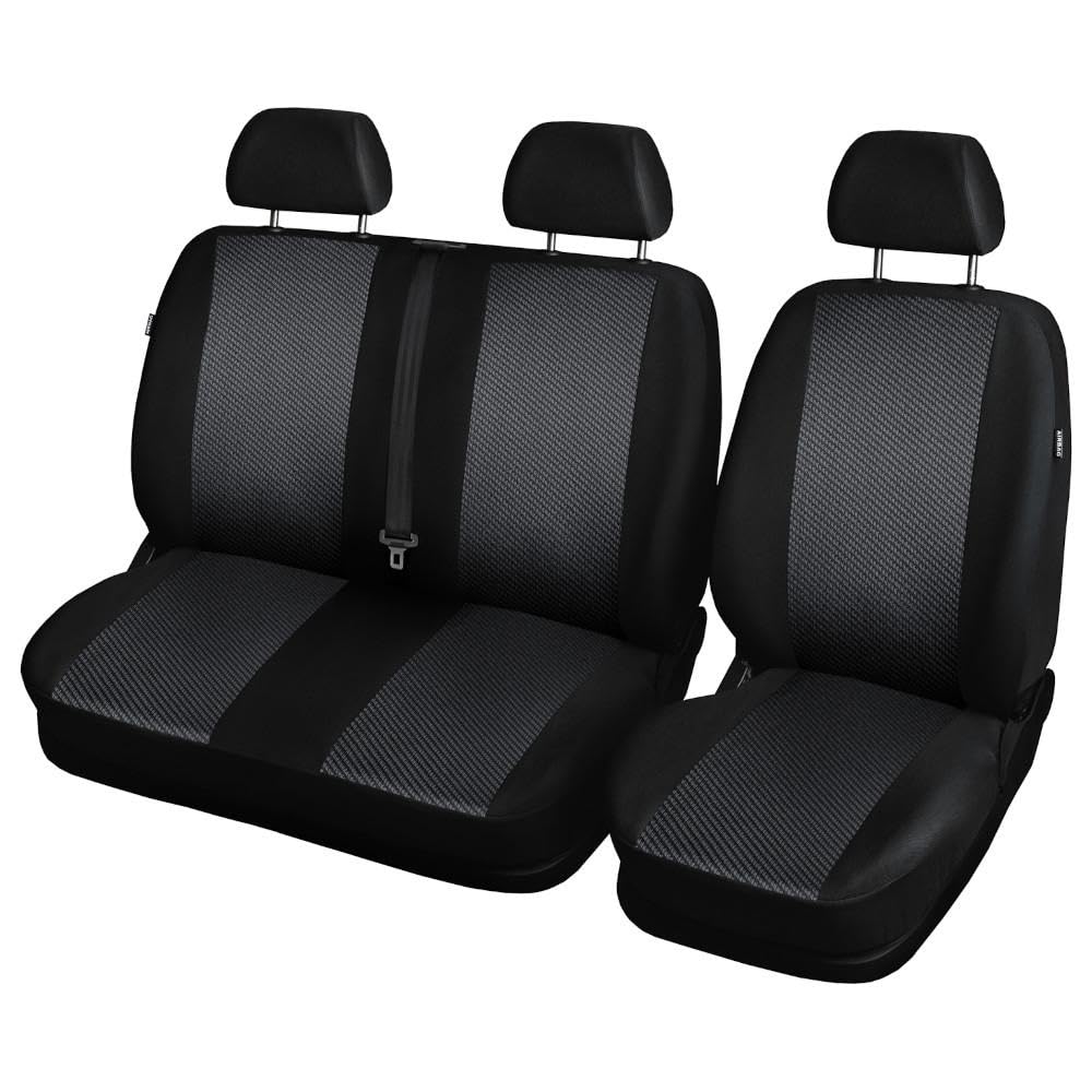 Mossa Fundas de Asientos adecuadas para Peugeot Expert III Furgoneta (2016- ) Solo Asientos Delanteros - Asiento Completo - R2