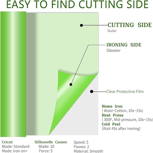 Miniatura 5 de Vinilo de transferencia de calor que brilla en la oscuridad, 6 hojas de vinilo de 12 x 10 pulgadas, poliuretano HTV luminoso fluorescente para