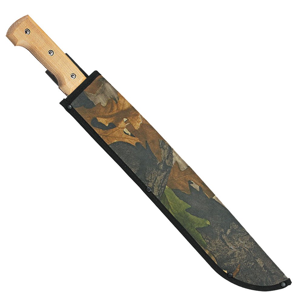 Tramontina Machete 18 Zoll Full-Tang Carbonstahl Klinge mit Holzgriff und Nylon-Gürtelscheide