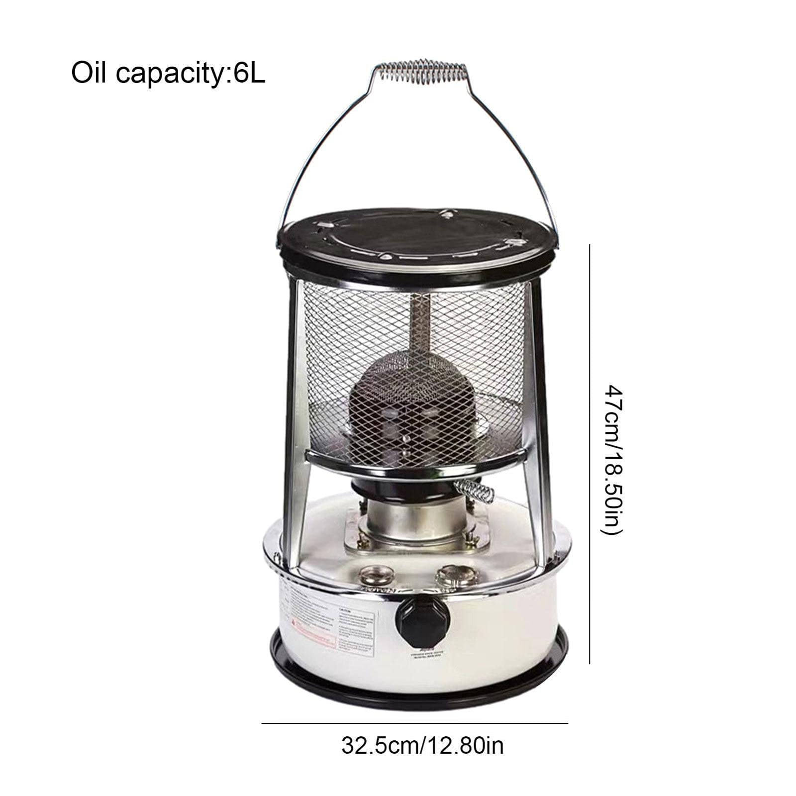 WZFANJIJ Chauffage Mobile À Pétrole avec Mèche pour Bateau, Yacht, Camping Et Randonné, Jusqu'à 20 M²,White