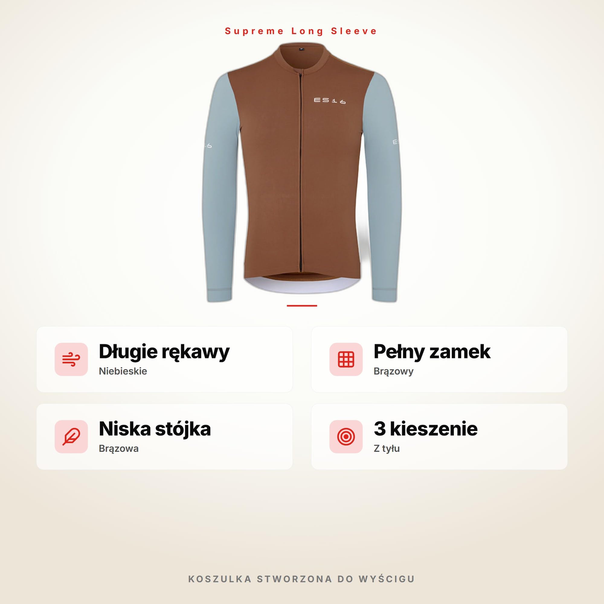 Koszulka Kolarska z Długim Rękawem Męska | Premium Long-Sleeve Cycling Jersey z Wstawkami Mesh, Krojem Race-Fit i Zamkiem – Oddychająca na Sezon Przejściowy