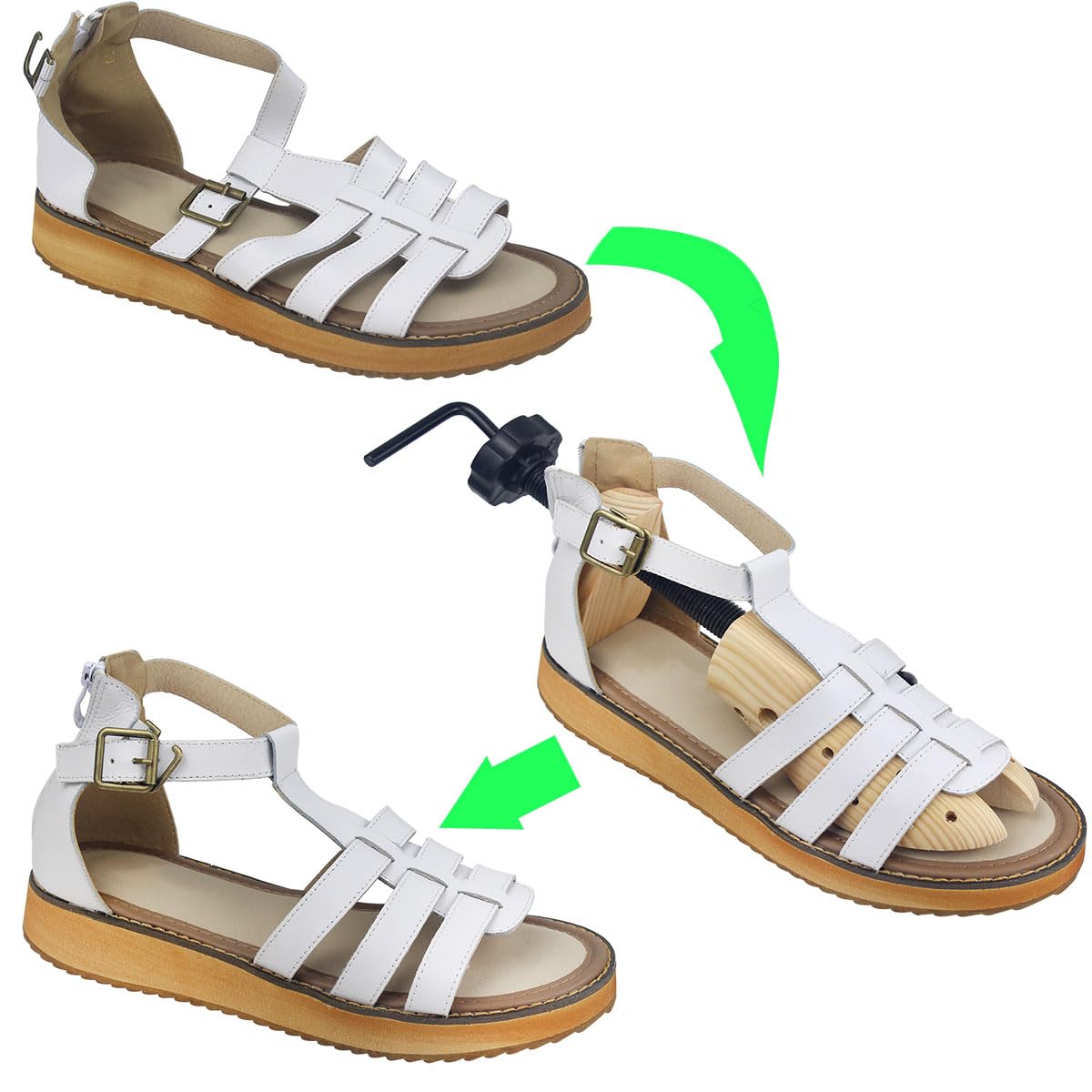 une paire d’Embauchoirs à Chaussures En Bois Femme Homme Unisexe Longueur Largeur Ajustables Elargisseur Extenseurs