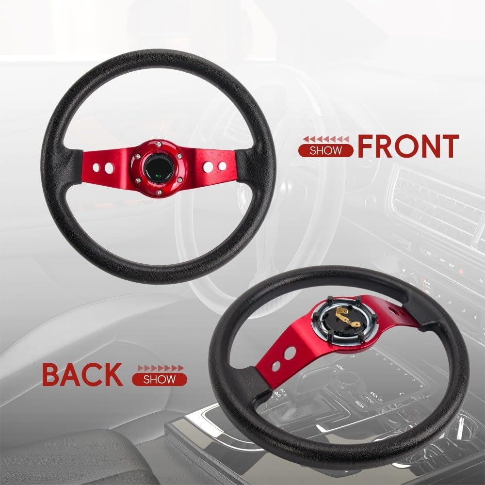 Volante da corsa, 13 pollici, 320 mm, controller di gioco rotondo per auto, simulatore di guida per PC, per PS4, XBOX, accessori per giochi di corse ARCADE (nero)
