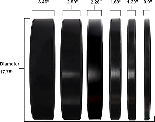 Miniatura 4 de 2" Olympic Bumper Plate Weight Plates with Steel Hub, Pair, Updated